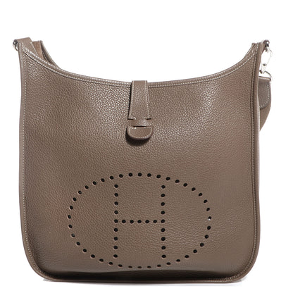 Hermes Taurillon Clemence Evelyne III GM Etoupe 1 of 17