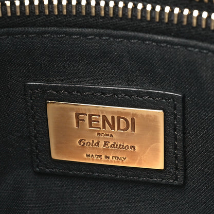 Fendi Vitello Dolce Chain Tail Gold Edition Medium By The Way Boston Bag Black 7 of 10