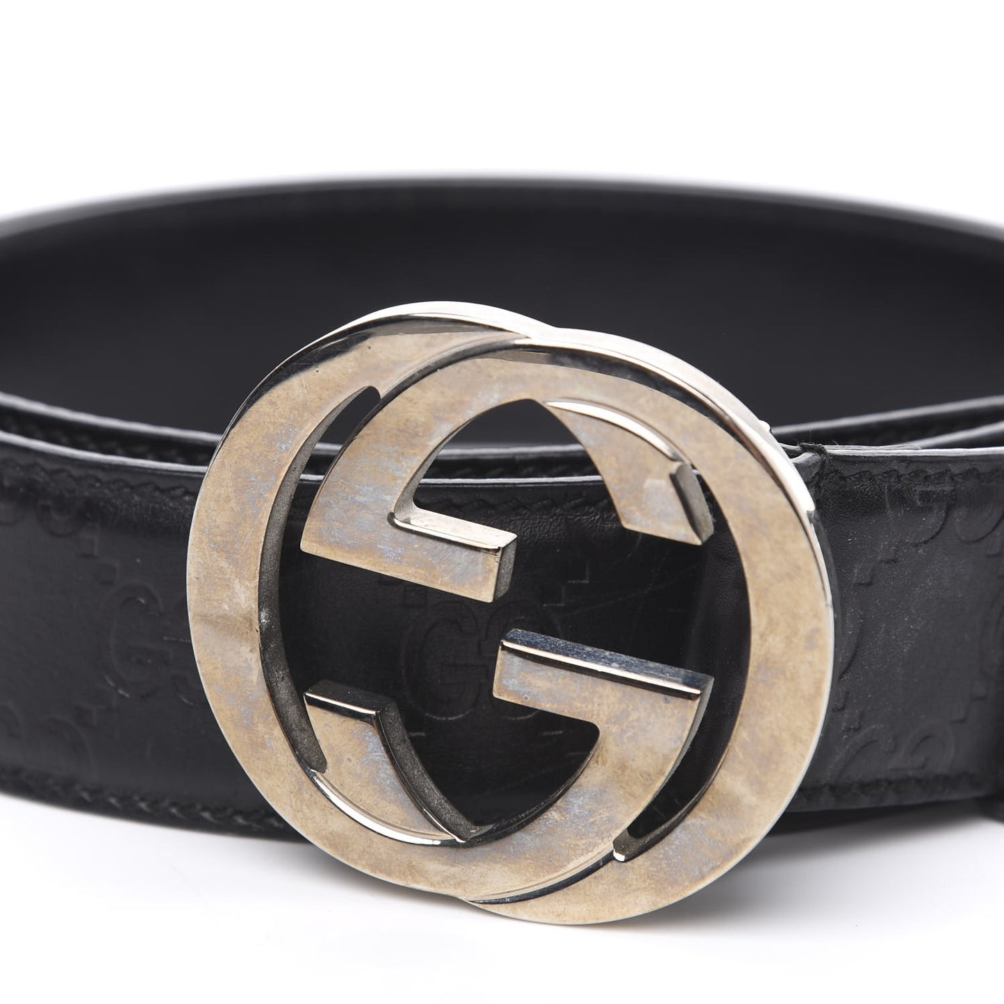 Guccissima Interlocking G Belt 95 38 Black