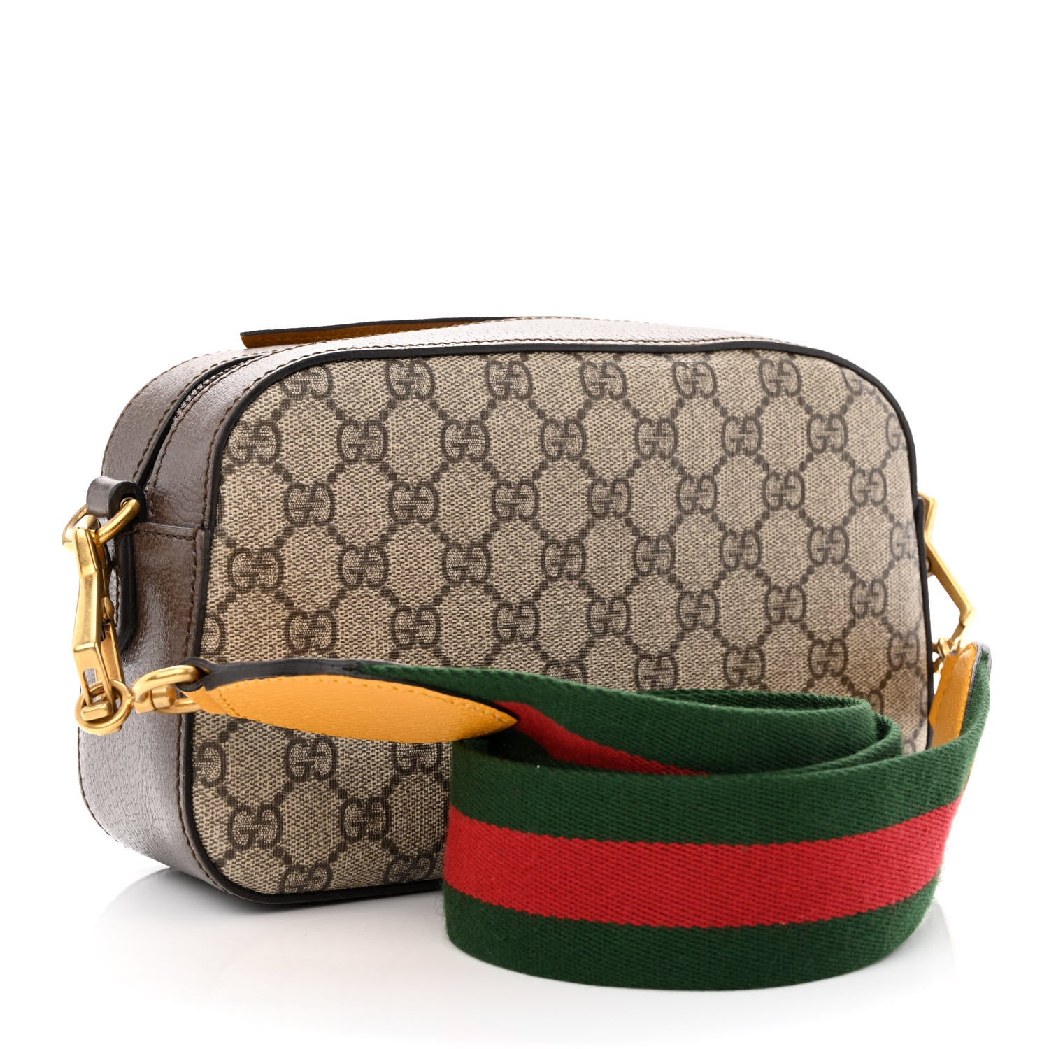 Gucci GG Supreme Monogram Web Neo Vintage Shoulder Bag Beige New Acero Crop 4 of 11