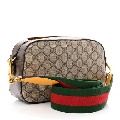 Gucci GG Supreme Monogram Web Neo Vintage Shoulder Bag Beige New Acero Crop 4 of 11