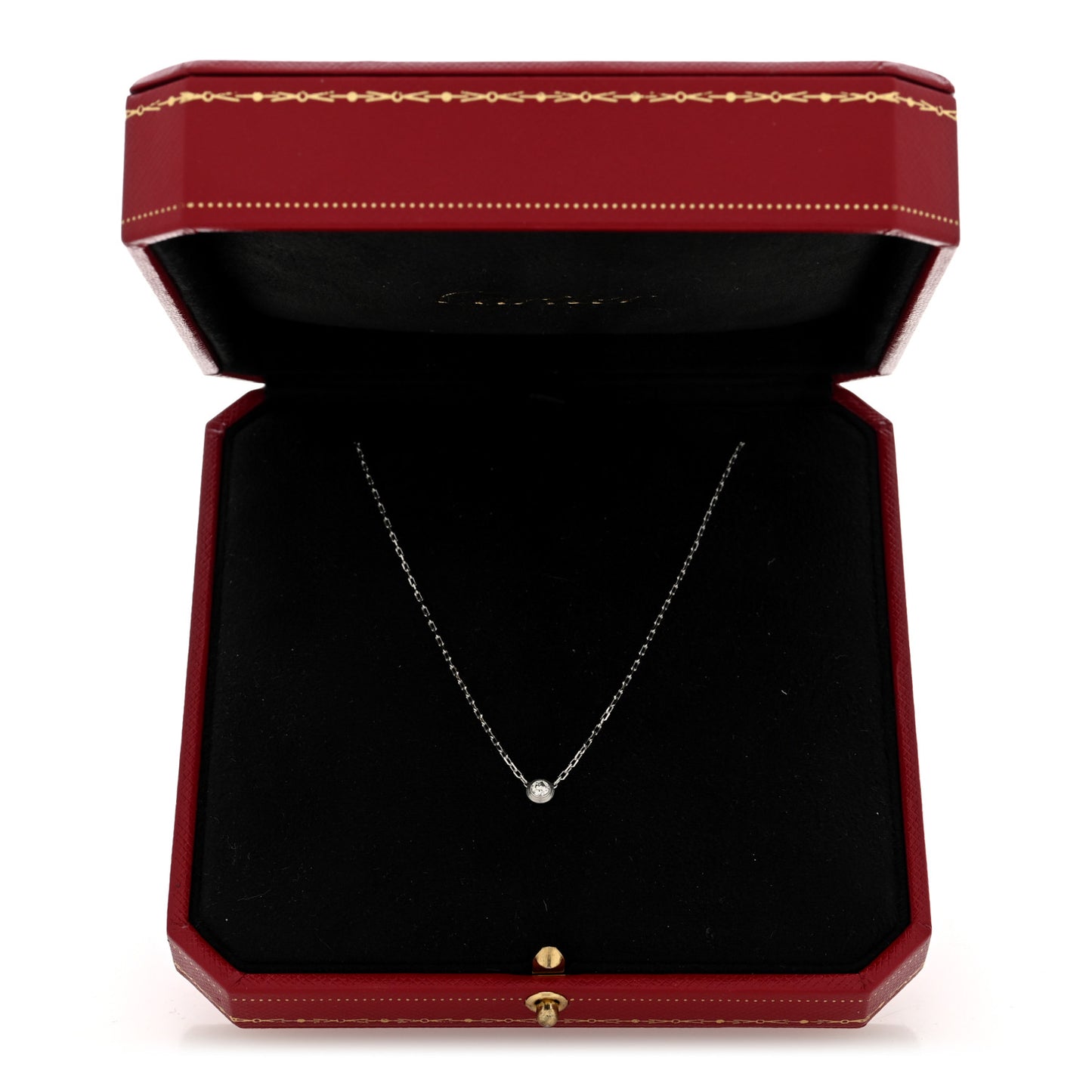 18K White Gold Diamond SM D'Amour Pendant Necklace