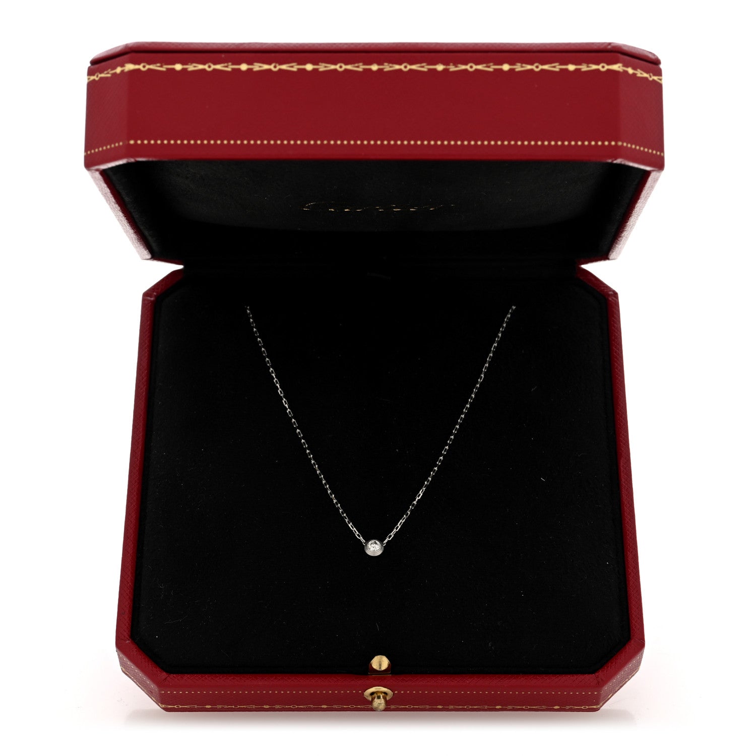 Cartier 18K White Gold Diamond SM D'Amour Pendant Necklace 10 of 10