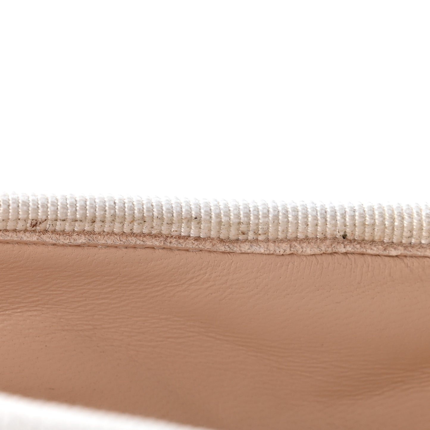 Nappa Quilted Bow Ballerina Flats 38.5 Ivory
