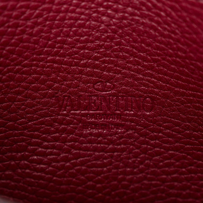 Valentino Garavani Pebbled Calfskin Medium Rockstud Flip Lock Crossbody Bag Rubin 6 of 10
