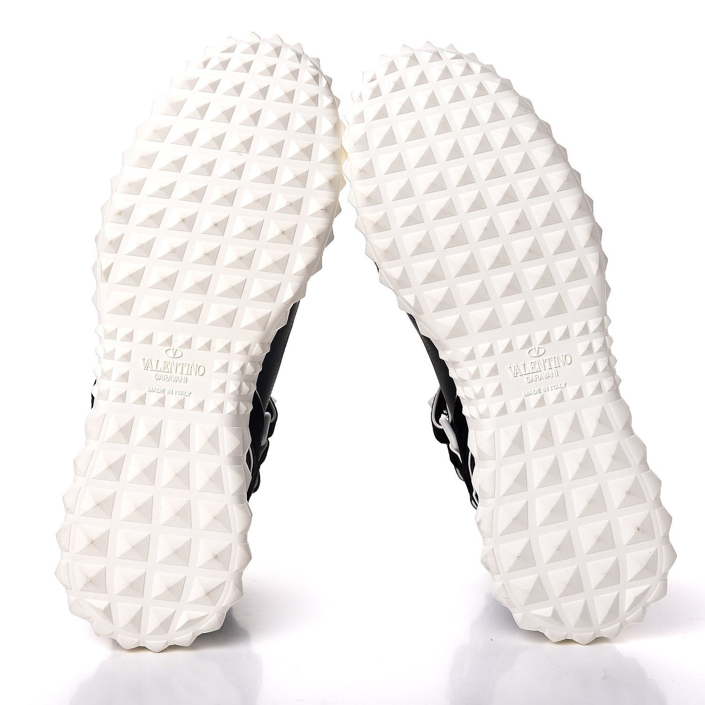 Body Tech Knit Free Rockstud Sock High Top Sneakers 40 Black White