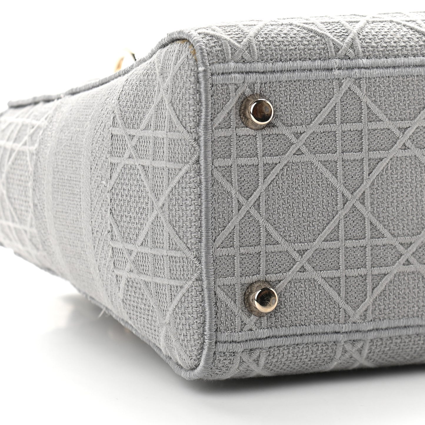 Canvas Embroidered Cannage Medium Lady D-Lite Gray