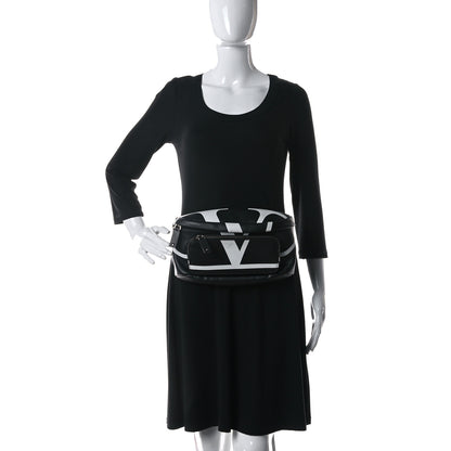 Valentino Garavani Calfskin Go Logo Belt Bag Black White 2 of 10
