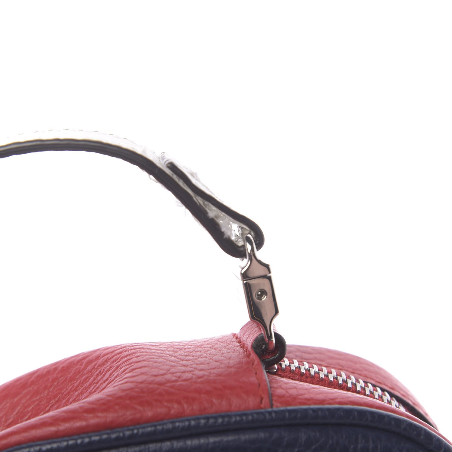 Gucci Calfskin Heart Camera Bag Blue Hibiscus Red White 12 of 13