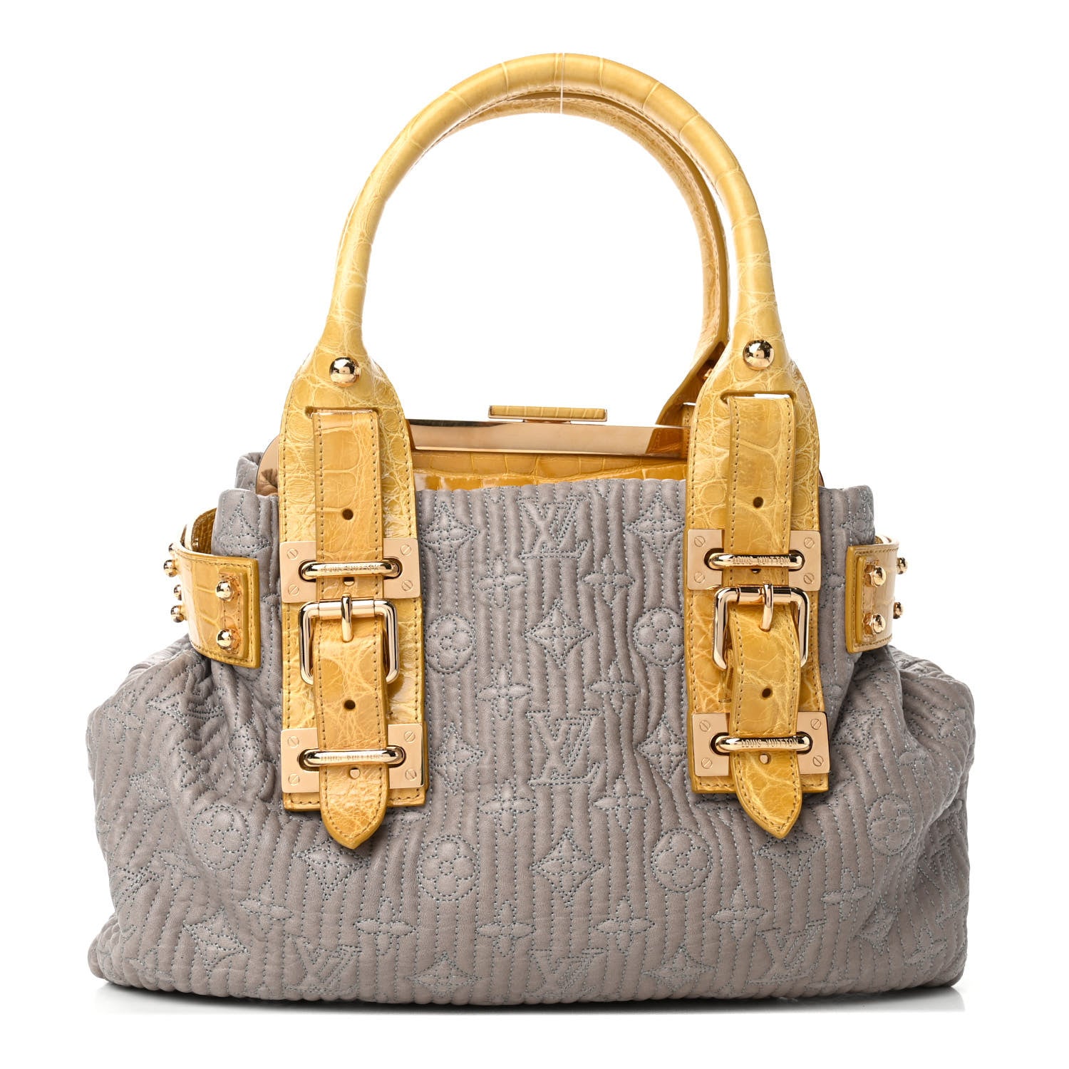 Louis Vuitton Monogram Motard Alligator Biker Perle Yellow 1 of 4