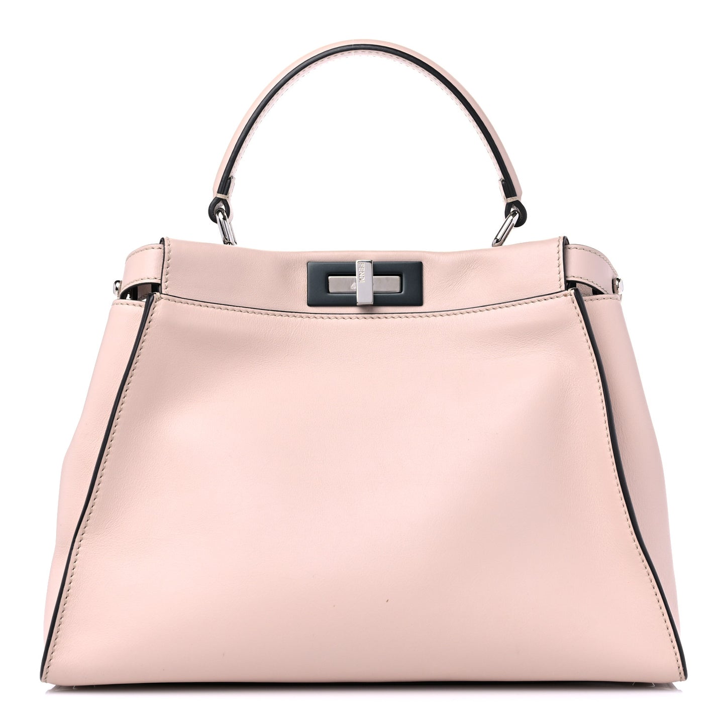 Vitello Seta Shiny Nappa Medium Peekaboo Iconic Satchel Soap Opale