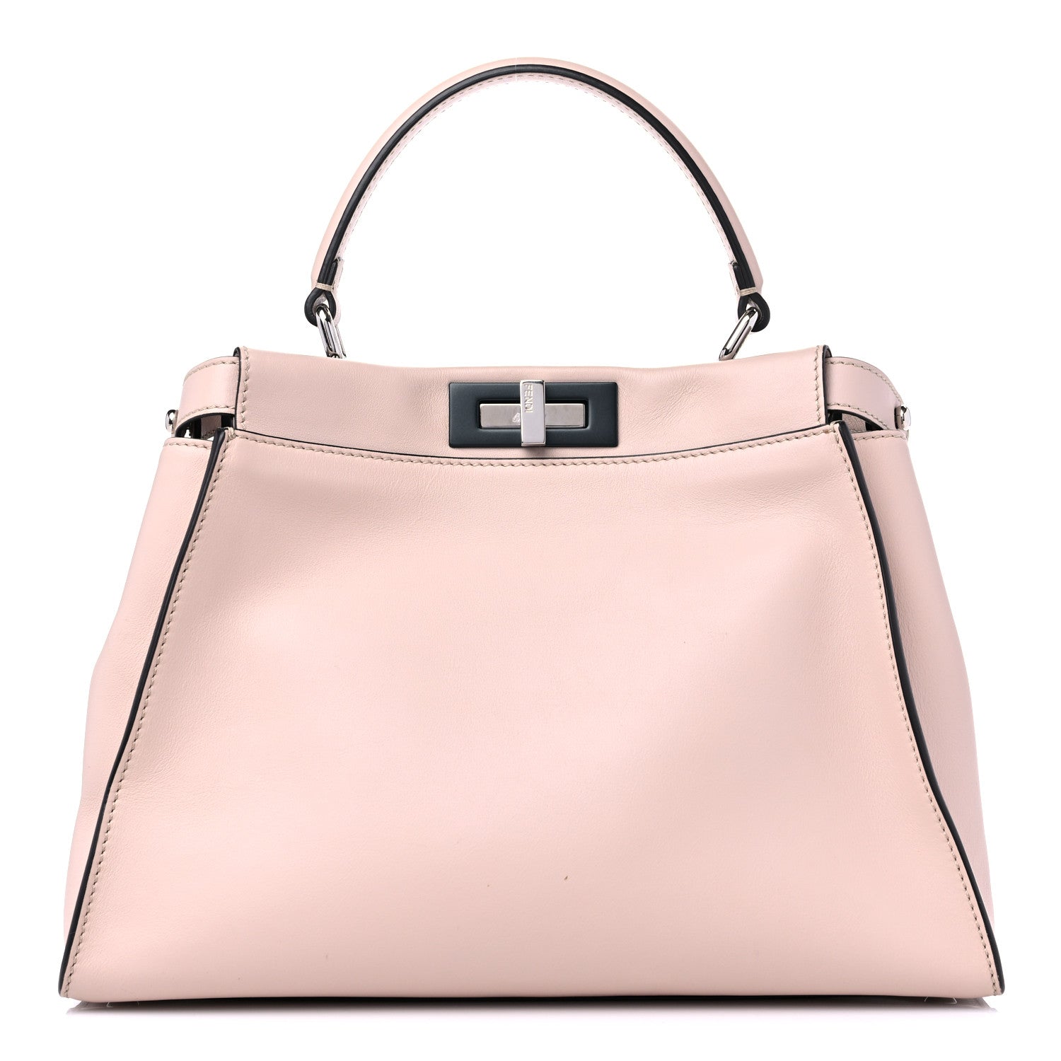 Fendi Vitello Seta Shiny Nappa Medium Peekaboo Iconic Satchel Soap Opale 1 of 13