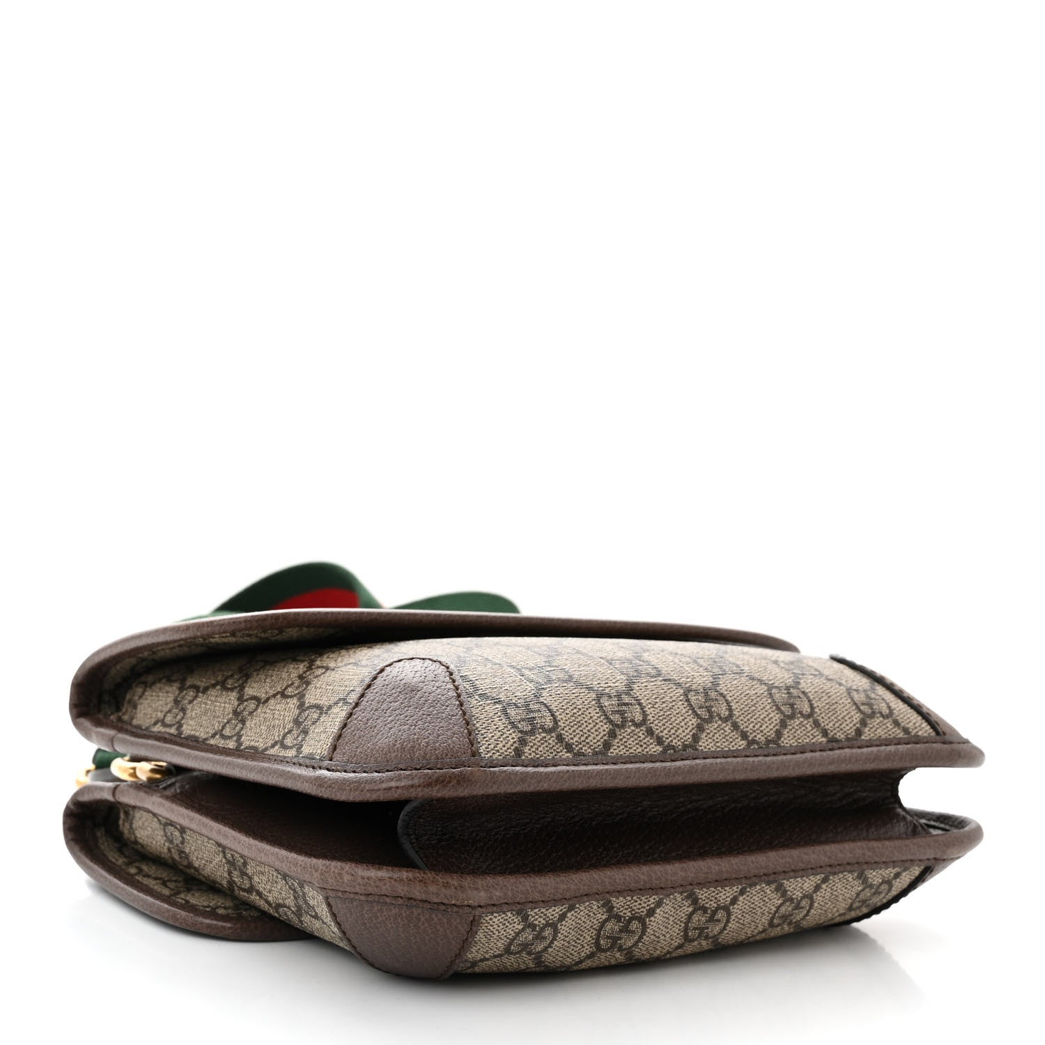 Gucci GG Supreme Monogram Web Small Neo Vintage Double Flap Messenger Bag Beige New Acero 4 of 14