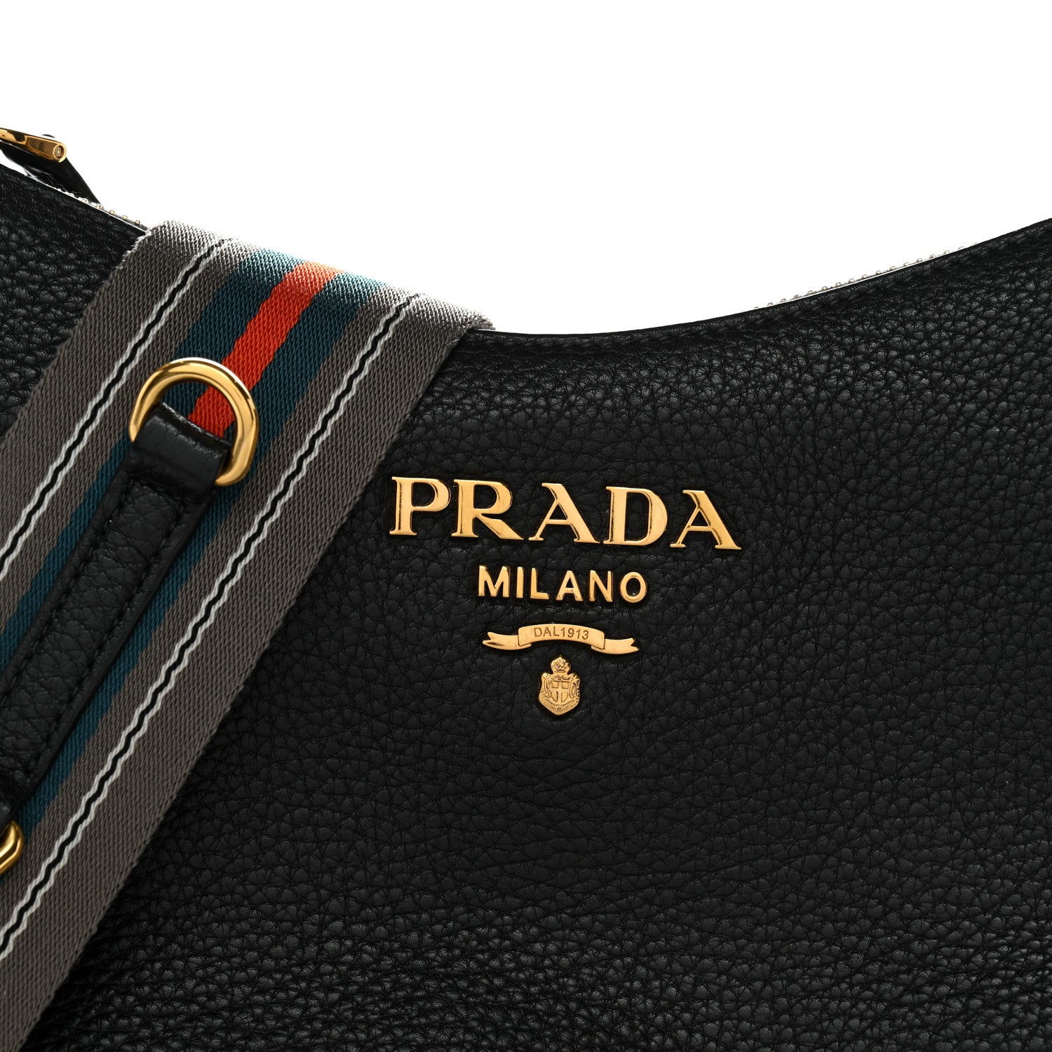 Prada Vitello Phenix Small Zippered Messenger Hobo Black 8 of 10