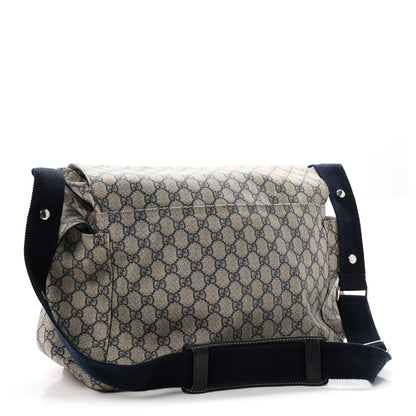 Gucci GG Plus Monogram Messenger Diaper Bag Navy 4 of 13