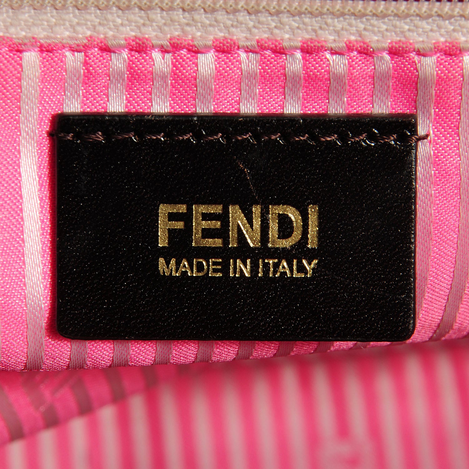 Fendi Zucca Spalmati Striped Large Roll Tote Tobacco Multicolor 7 of 9