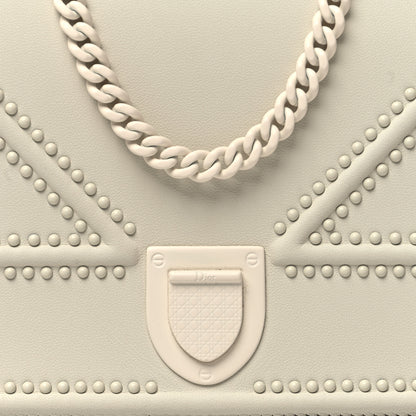 Christian Dior Ultra Matte Calfskin Studded Diorama Wallet on Chain Pouch Off White 8 of 13