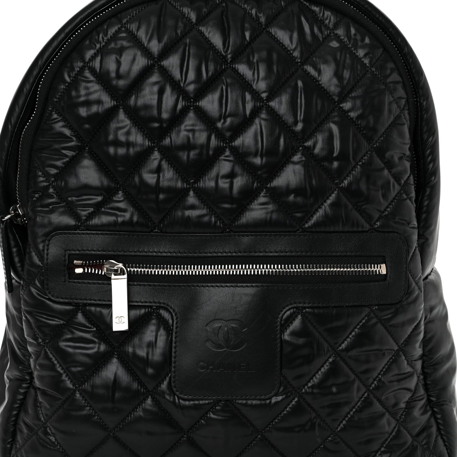 Chanel Nylon Quilted Coco Cocoon Backpack Black 8 of 11