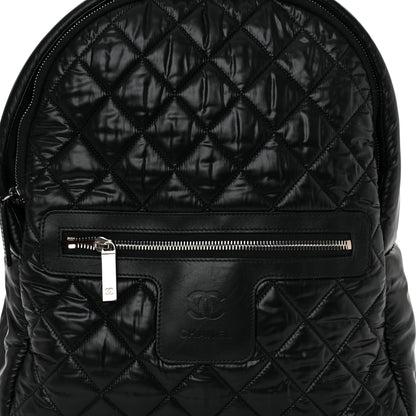 Chanel Nylon Quilted Coco Cocoon Backpack Black 8 of 11