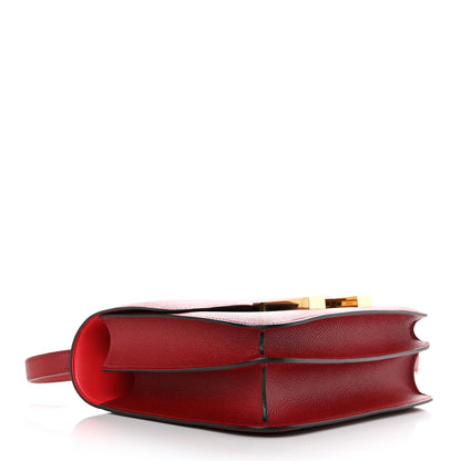 Hermes Epsom Enamel Constance 24 Rouge Grenat 4 of 10