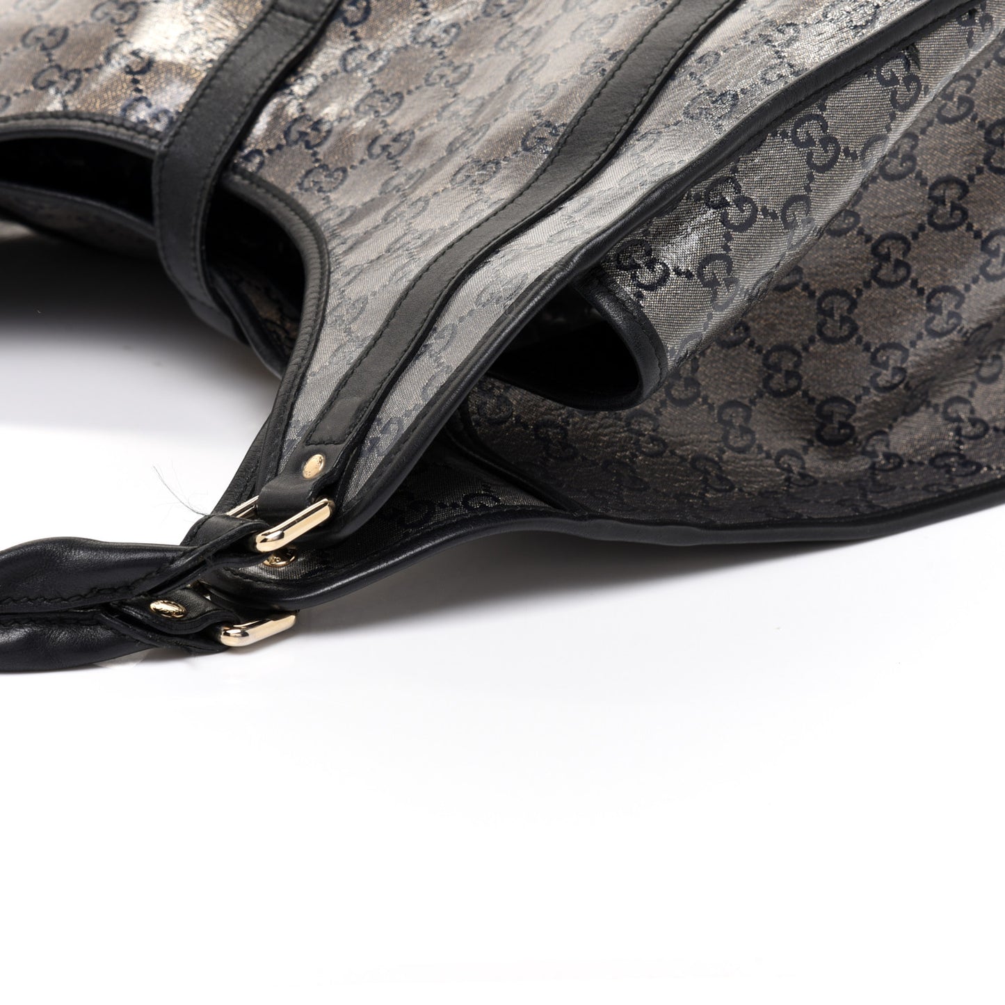 Crystal Monogram Large Joy Shoulder Bag Black