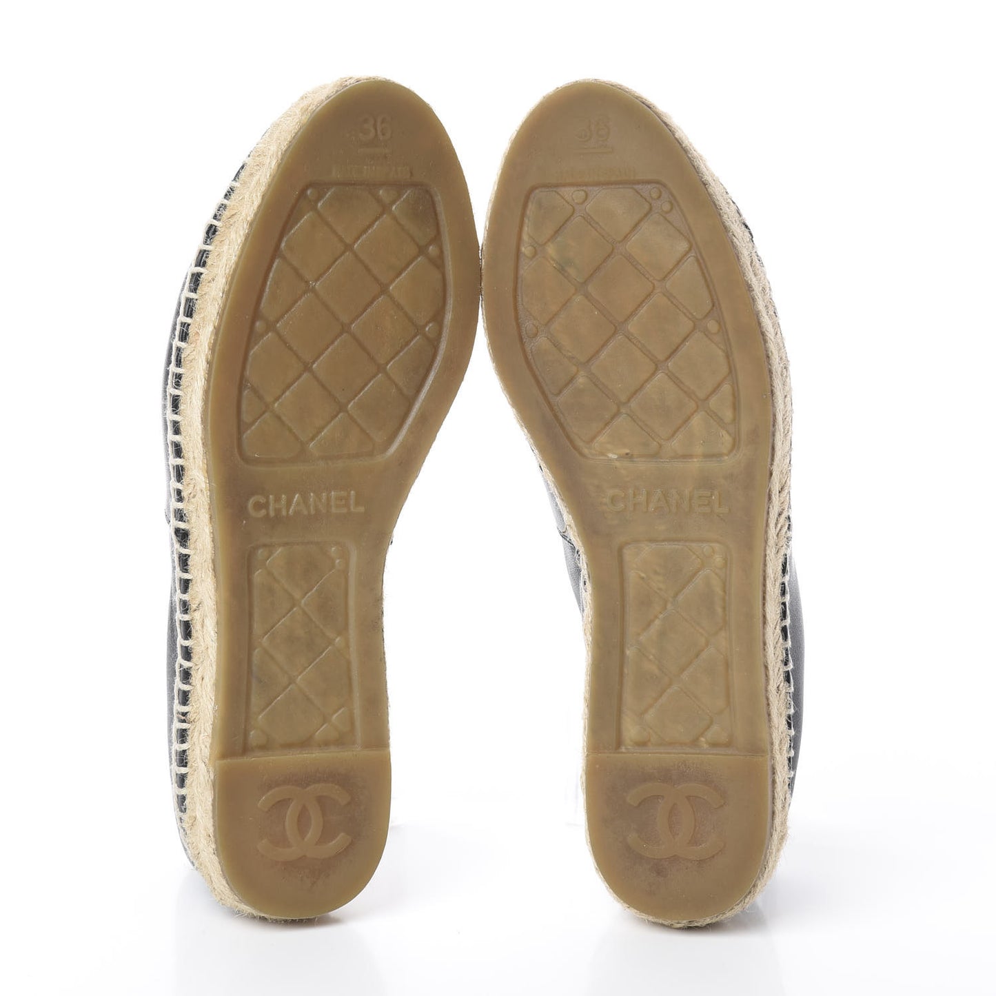 Lambskin CC Espadrilles 36 Black
