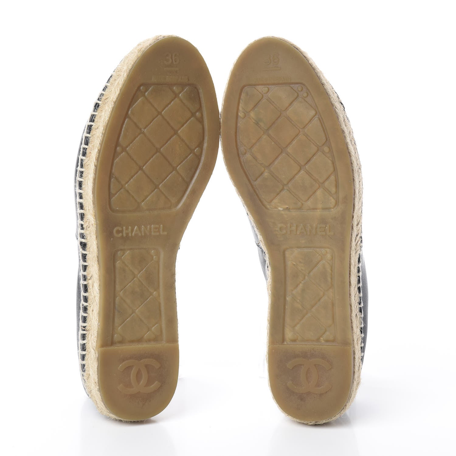 Chanel Lambskin CC Espadrilles 36 Black 7 of 7
