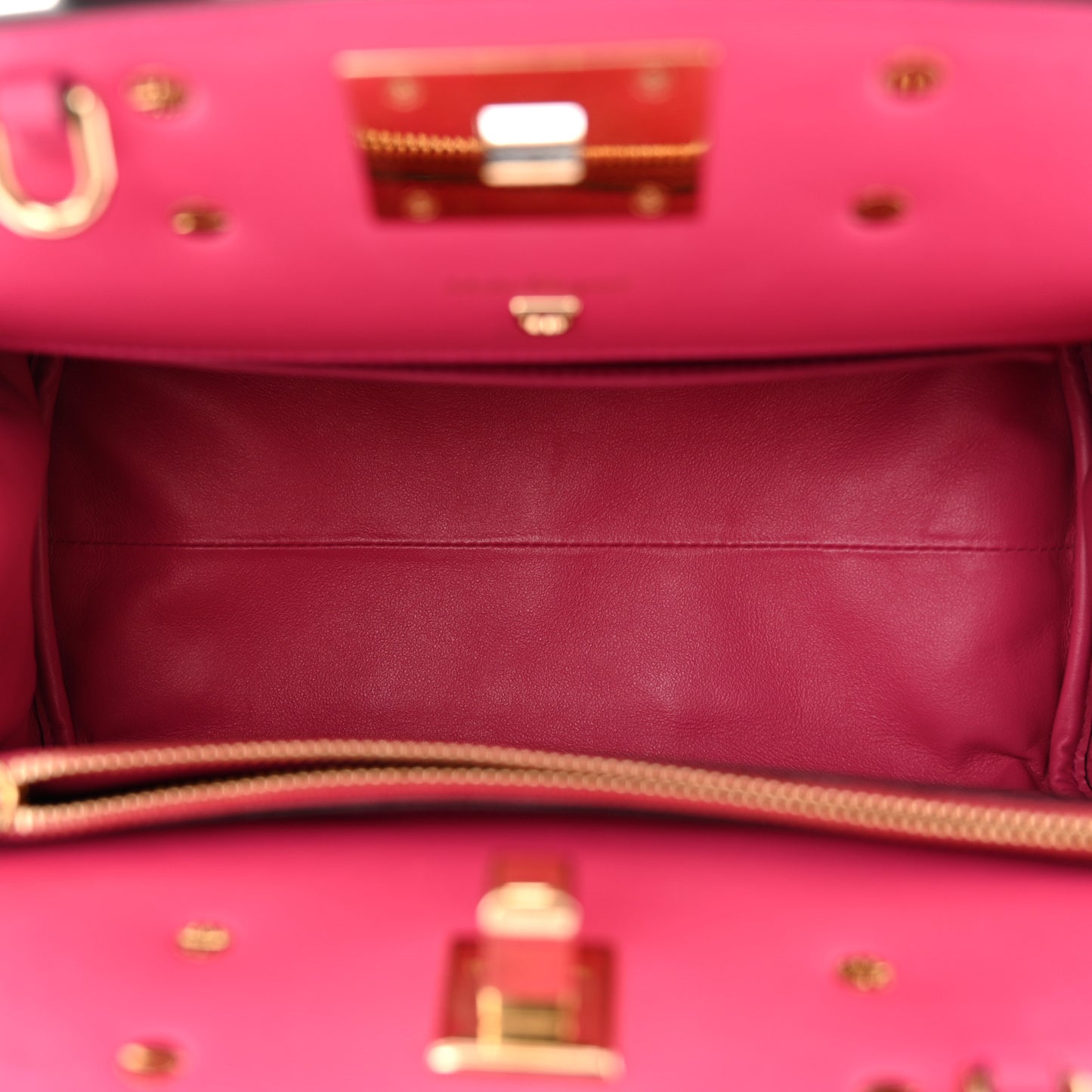 Calfskin Medium Studio Bag Hot Pink
