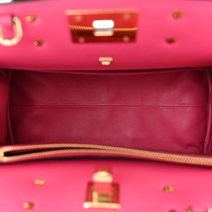 Salvatore Ferragamo Calfskin Medium Studio Bag Hot Pink 6 of 11