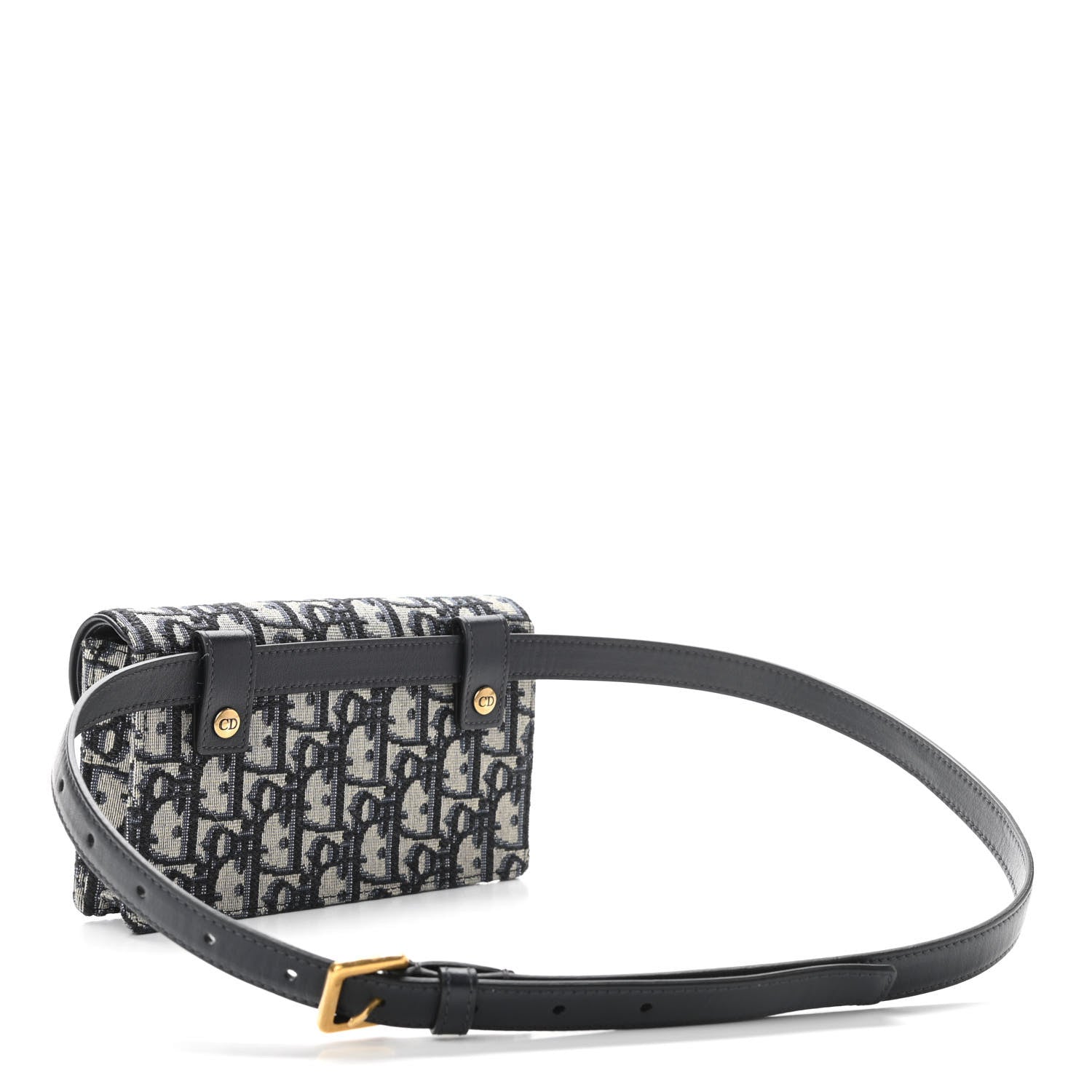 Christian Dior Oblique Saddle Belt Bag Blue 2 of 9