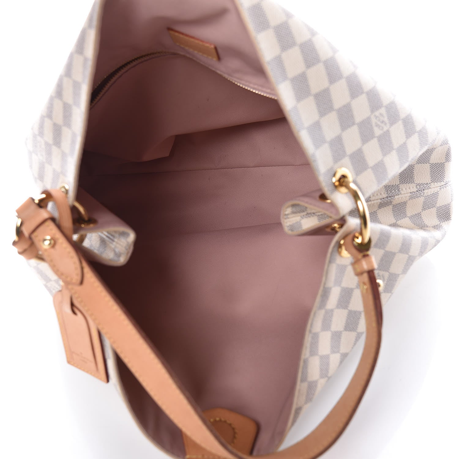 Louis Vuitton Damier Azur Graceful MM Rose Ballerine 5 of 11
