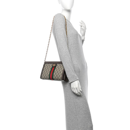 Gucci GG Supreme Monogram Web Small Ophidia Chain Shoulder Bag Brown 2 of 11