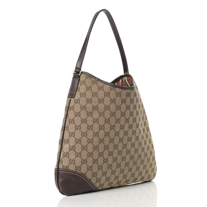 Gucci Monogram Medium New Britt Hobo Dark Brown 3 of 14