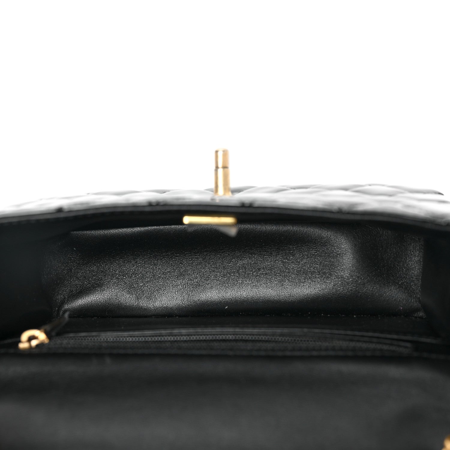 Chanel Patent Enamel Quilted Small Coco Hearts Square Flap Black 4 of 8