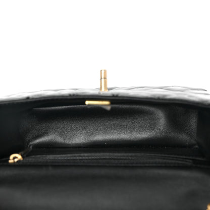 Chanel Patent Enamel Quilted Small Coco Hearts Square Flap Black 4 of 8