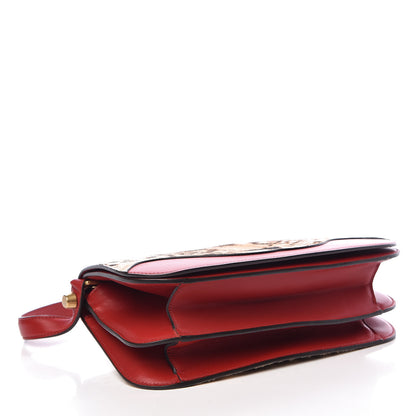 Gucci Calf Hair Leopard Print Shoulder Bag Red 5 of 12