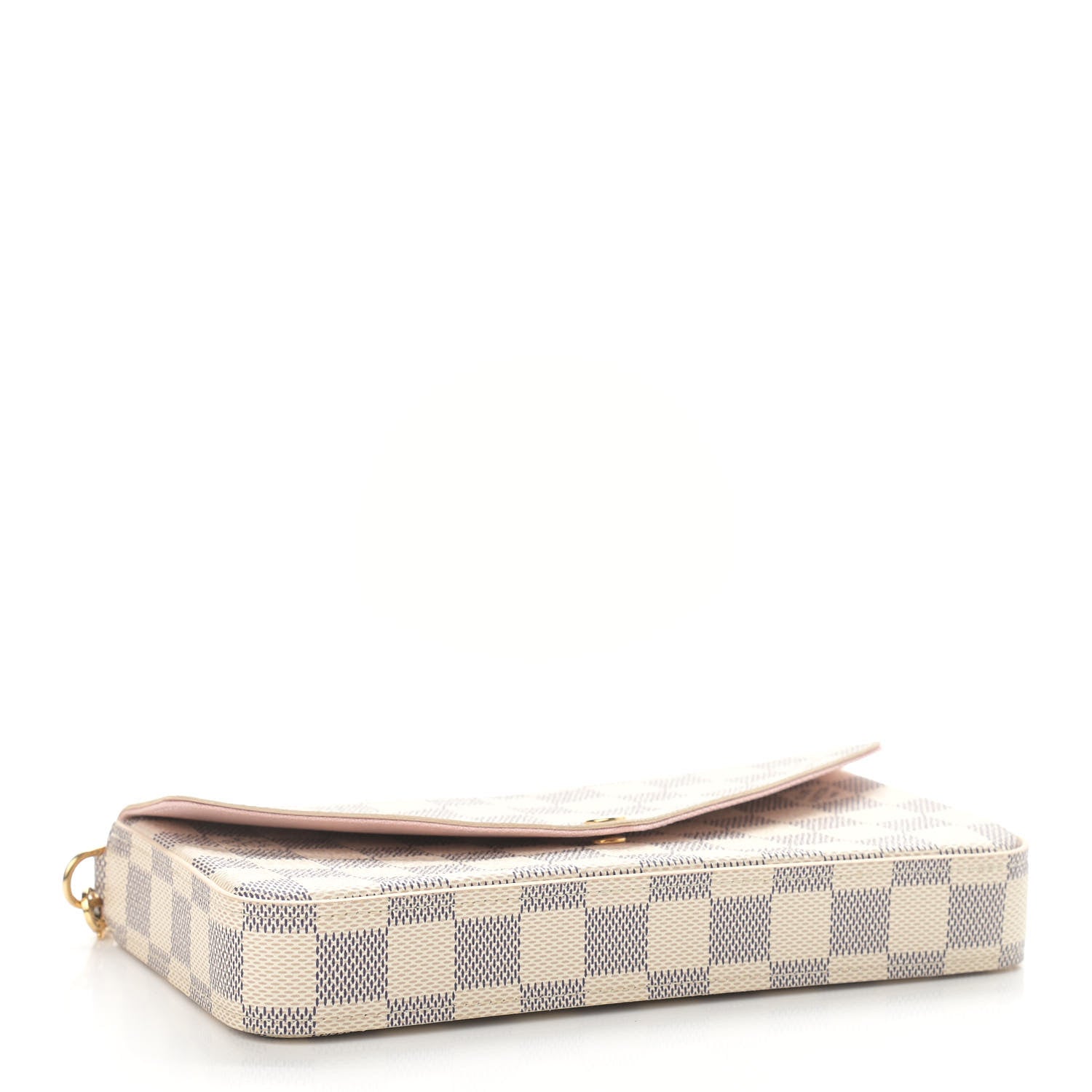 Louis Vuitton Damier Azur Pochette Felicie Chain Wallet Rose Ballerine 5 of 12