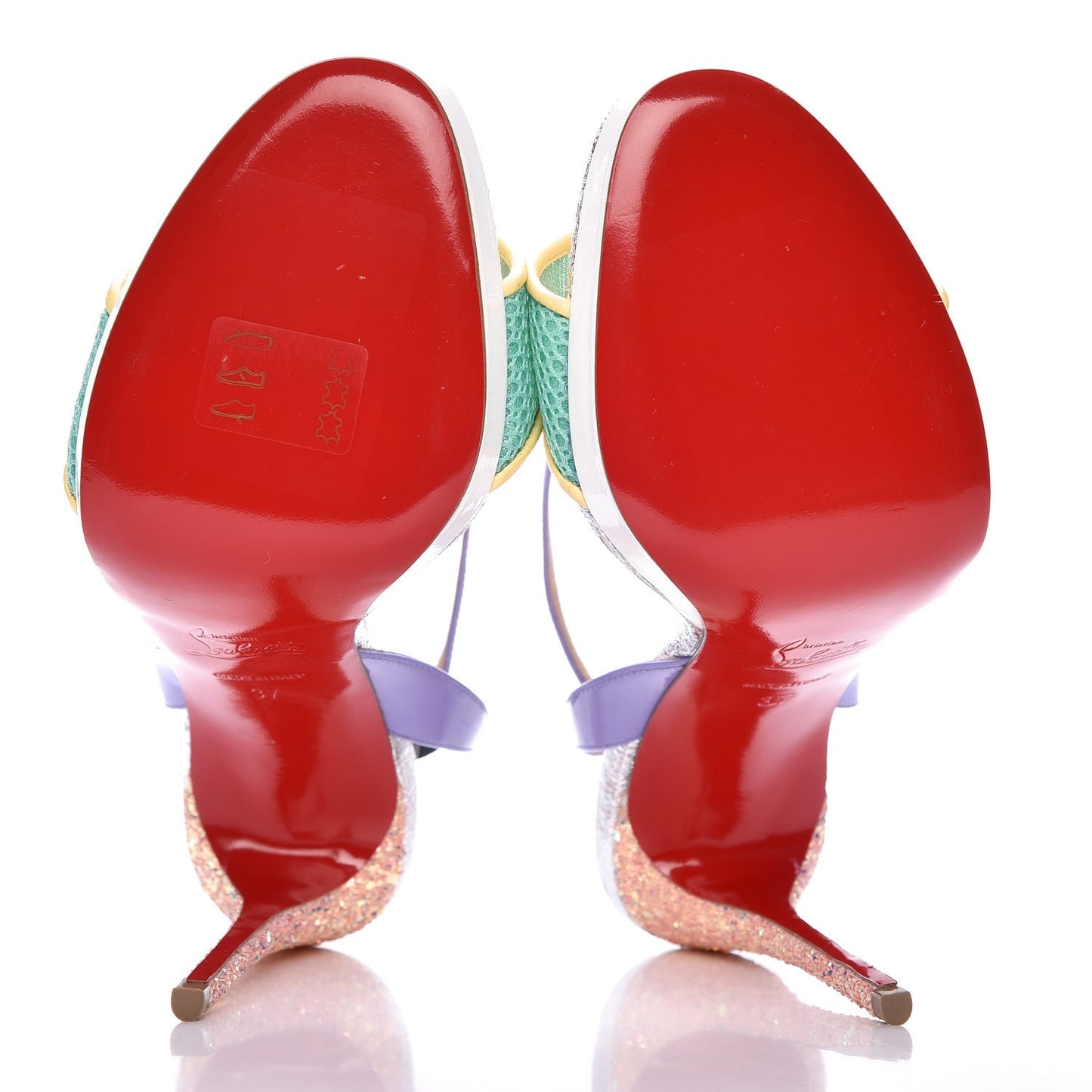 Patent Rete Glitter Discoport 120 Sandals 37 Opal