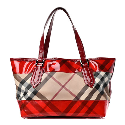 Burberry Nova Check PVC Tote Red 1 of 5