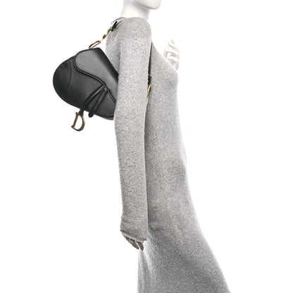 Christian Dior Calfskin Saddle Bag Black 2 of 11