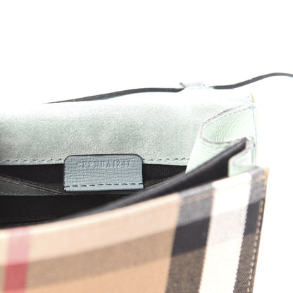 Burberry Grainy Calfskin House Check Small Macken Crossbody Bag Celadon Blue 8 of 11