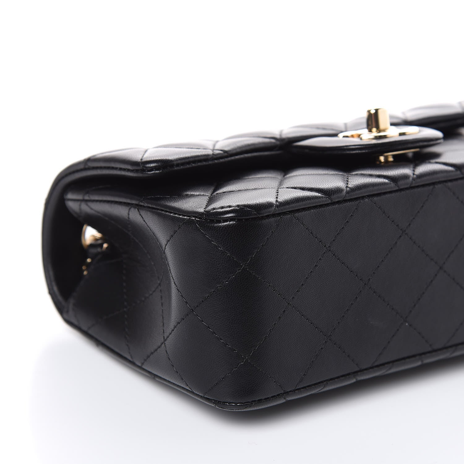 Chanel Lambskin Quilted Mini Rectangular Flap Black 8 of 12