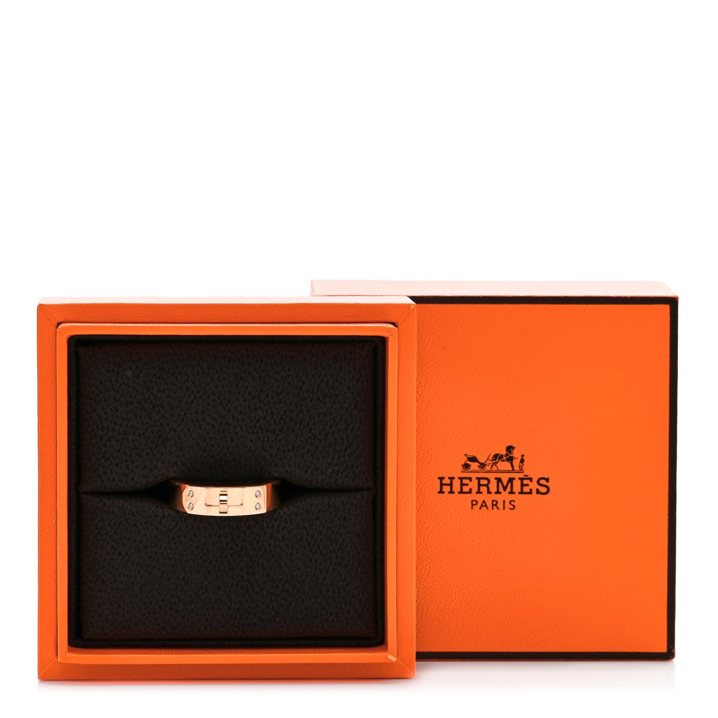 18K Rose Gold Diamond PM Kelly Ring 54 6.75
