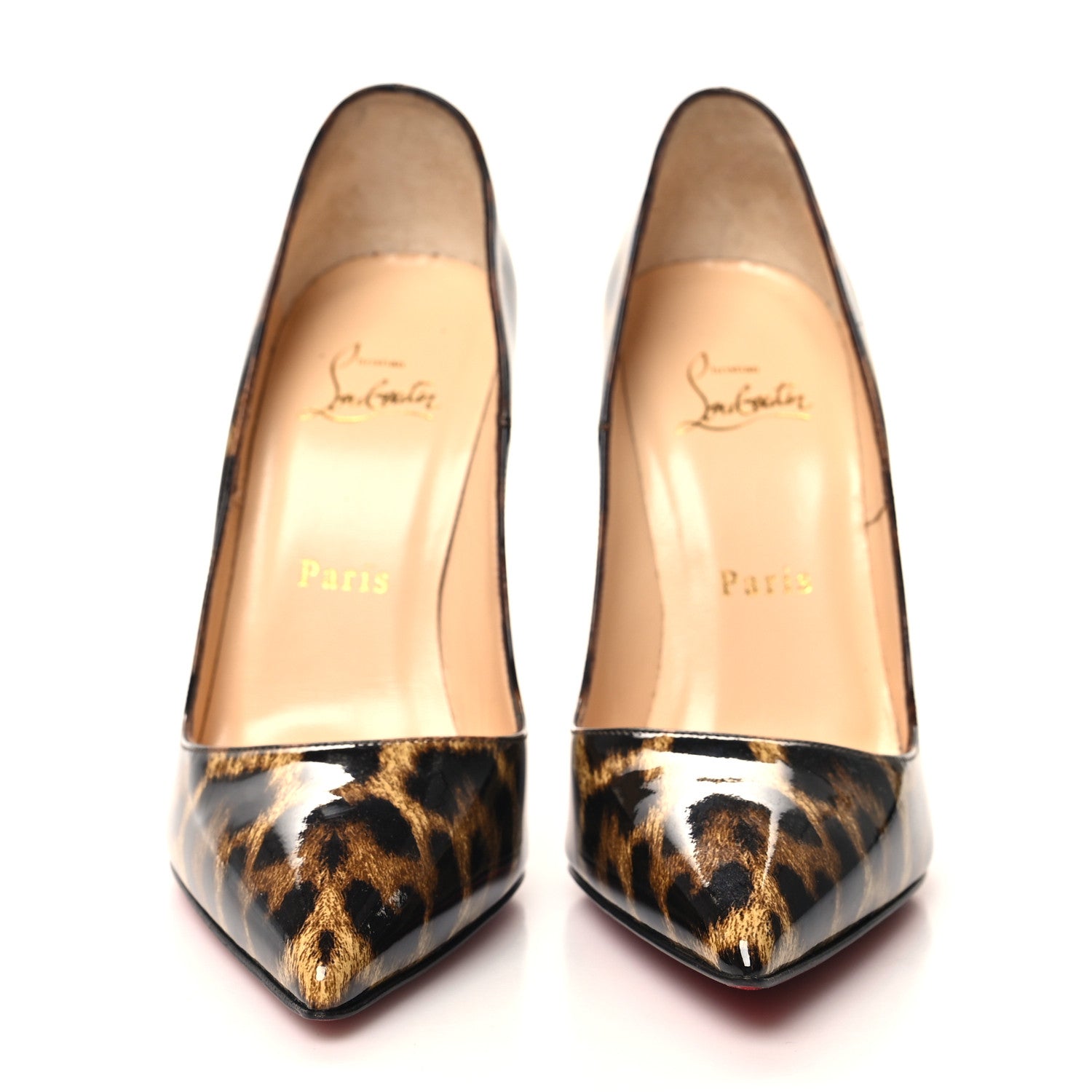 Christian Louboutin Patent Leopardino So Kate 120 Pumps 37 Brown 2 of 8