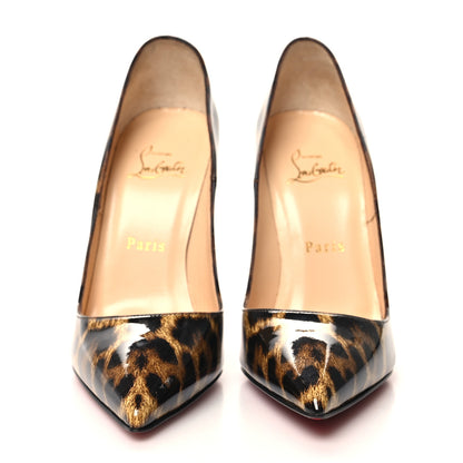 Christian Louboutin Patent Leopardino So Kate 120 Pumps 37 Brown 2 of 8