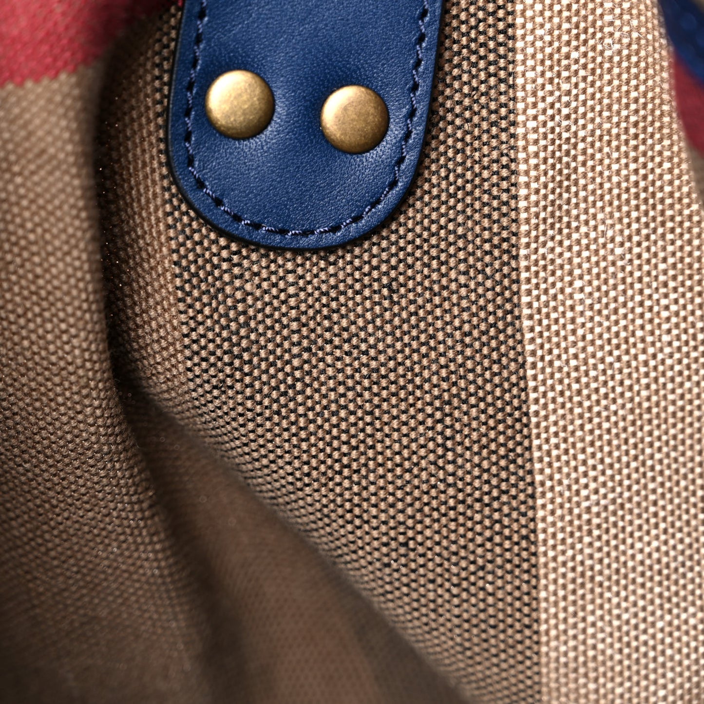 Grainy Calfskin House Check Canvas Heston Crossbody Blue