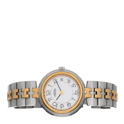 Hermes Stainless Steel 25mm Clipper Quartz Watch Gold 2 of 4