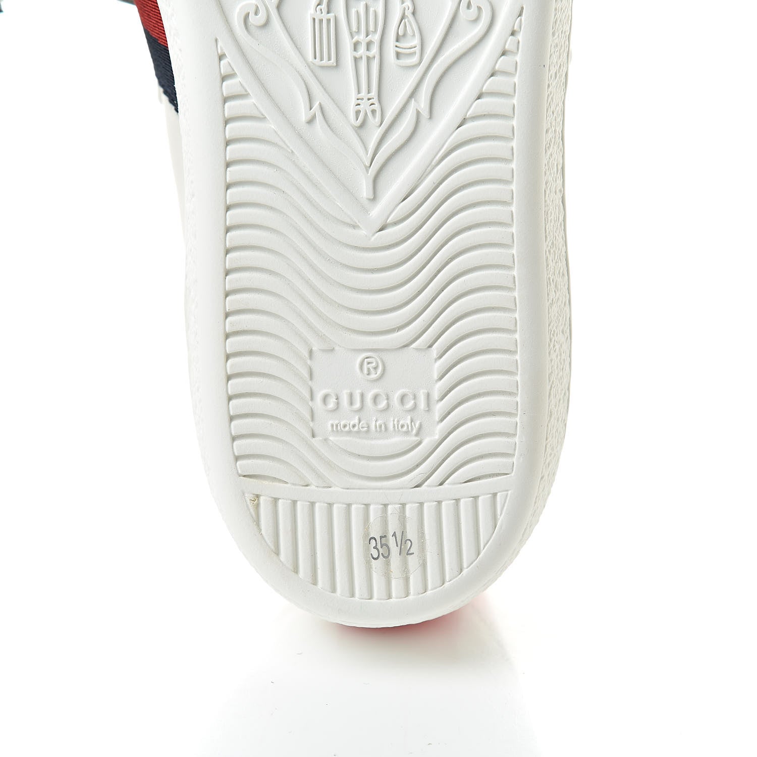 Gucci Calfskin Ayers Web Womens Ace Bow Lace Sneakers 35.5 White 6 of 9