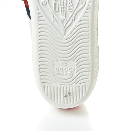 Gucci Calfskin Ayers Web Womens Ace Bow Lace Sneakers 35.5 White 6 of 9