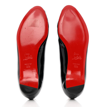 Christian Louboutin Patent Croisette Peep Toe Flats 36.5 Black 5 of 11